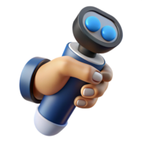 beautiful rustic A virtual reality controller, held in a hand hand cropped out authentic png