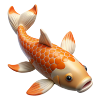 dramatic minimalist A koi fish swimming in a pond pond removed after generation authentic png