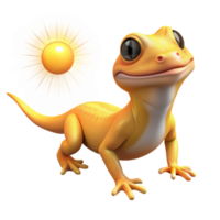 stunning minimalist A lizard basking in the sun no environment 4K png