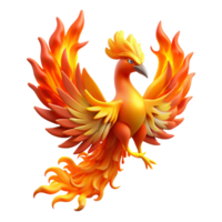 stunning rustic Phoenix, mythical firebird, rising from flames the flames themselves are NOT part of the subject, imagine it as if captured mid-transformation , exclusive png