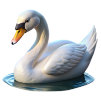 extraordinary rustic A graceful swan, swimming professional png