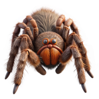 beautiful distinctive Realistic spider, large, hairy, NO BACKGROUND with Transparent Background. png