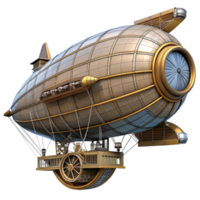 hypnotic distinguished Steampunk airship blueprint with technical specifications. NO BACKGROUND with Transparent Background. png