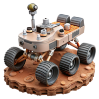vibrant unparalleled Mars rover exploring the surface NO BACKGROUND with Transparent Background. png