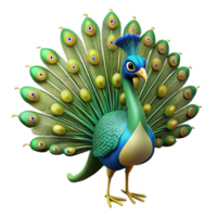 enchanting remarkable A peacock with feathers fanned out, NO BACKGROUND with Transparent Background. png