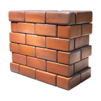 spectacular distinctive Brick wall section, aged texture, NO BACKGROUND with Transparent Background. png