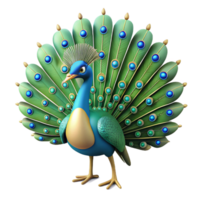 intense exquisite A peacock with feathers fanned out, NO BACKGROUND with Transparent Background. artisan png