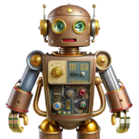 breathtaking abstract Steampunk robot schematic with detailed wiring and component labels. NO BACKGROUND with Transparent Background. masterfully captured png