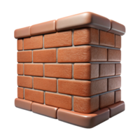 extraordinary rare Brick wall section, aged texture, NO BACKGROUND with Transparent Background. png