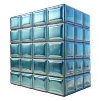 ethereal enchanting Glass block wall section, textured pattern, NO BACKGROUND with Transparent Background. precision png