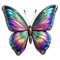 enchanting coveted Single butterfly, iridescent wings, intricate patterns, NO BACKGROUND with Transparent Background. png