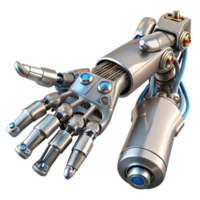 playful exquisite Cybernetic robot arm, highly detailed, metallic, intricate wiring. NO BACKGROUND with Transparent Background. refined png