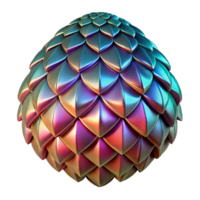 impressive signature A single, polished dragon scale, shimmering with various colors. NO BACKGROUND with Transparent Background. png