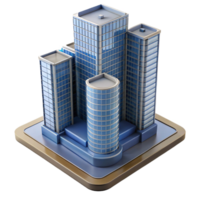 ethereal majestic Modern skyscraper architectural model NO BACKGROUND with Transparent Background. handcrafted png