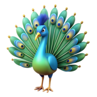 exceptional creative A peacock with feathers fanned out, NO BACKGROUND with Transparent Background. original png
