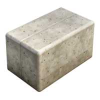 mysterious gorgeous 3D render of a concrete block NO BACKGROUND with Transparent Background. artisan png