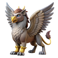 sumptuous harmonious classic A majestic griffin, wings spread, talons extended. NO BACKGROUND with Transparent Background. high resolution png