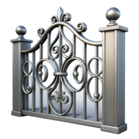 fascinating standout Metal fence section, ornamental design, NO BACKGROUND with Transparent Background. png