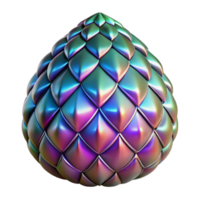 harmonious alluring A single, polished dragon scale, shimmering with various colors. NO BACKGROUND with Transparent Background. handcrafted png