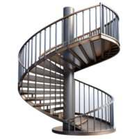 enchanting whimsical renaissance Spiral staircase, wrought iron, NO BACKGROUND with Transparent Background. high quality png