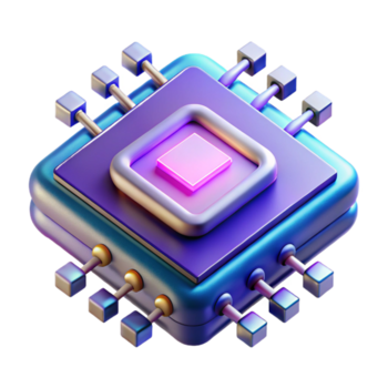 dramatisch grillig meetkundig cyberpunk gegevens spaander met gloeiend circuits. Nee achtergrond met transparant achtergrond. precisie png