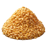 ethereal impressive Pile of rice grains NO BACKGROUND with Transparent Background. sharp png