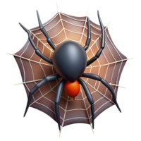 energetic impressive Spider spinning a web just the spider NO BACKGROUND with Transparent Background. authentic png