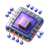 fascinating nostalgic vintage Futuristic data chip, glowing circuits, intricate design. NO BACKGROUND with Transparent Background. studio quality png