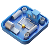 hypnotic exemplary Blueprint of a floor plan NO BACKGROUND with Transparent Background. png