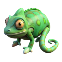 energetic impressive A camouflaged chameleon. NO BACKGROUND with Transparent Background. studio quality png
