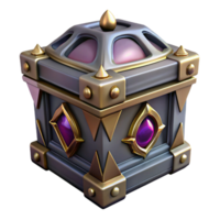 immaculate elegant Pandora's Box, ornate and mysterious, containing all the evils of the world, NO BACKGROUND with Transparent Background. museum quality png