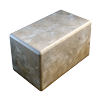 wonderful iconic 3D render of a concrete block NO BACKGROUND with Transparent Background. png