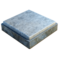 stunning dynamic modern 3D render of a concrete slab NO BACKGROUND with Transparent Background. fine detail png