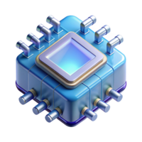 striking inspired Crystalline data chip with complex circuitry NO BACKGROUND with Transparent Background. png