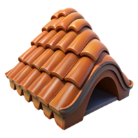 immaculate sought-after Terracotta roof tile, weathered texture, NO BACKGROUND with Transparent Background. png