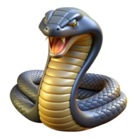 exquisite celebrated A king cobra with hood flared, NO BACKGROUND with Transparent Background. png