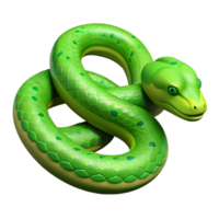 mysterious magnificent A slithering green tree python, NO BACKGROUND with Transparent Background. detailed png