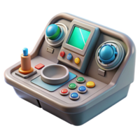 exceptional geometric Spaceship cockpit control panel, complex instrumentation, illuminated buttons. NO BACKGROUND with Transparent Background. 4K png