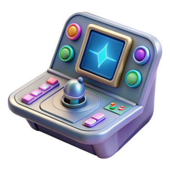 djärv hisnande rymdskepp trösta, holografiska visa, kontrollera panel, knappar. Nej bakgrund med transparent bakgrund. hög kvalitet png