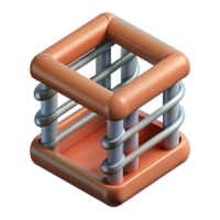 enchanting rustic CAD rendering of a rebar NO BACKGROUND with Transparent Background. precision png