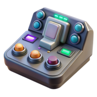 peaceful sumptuous Spaceship control panel with glowing buttons NO BACKGROUND with Transparent Background. refined png