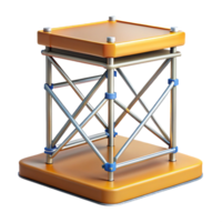 dramatic serene Scaffolding platform NO BACKGROUND with Transparent Background. expertly shot png