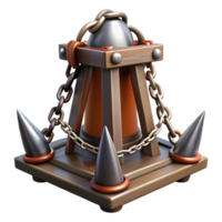 melancholic immaculate A stylized, iron maiden torture device. NO BACKGROUND with Transparent Background. top-tier png