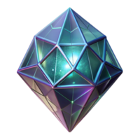 mesmerizing exemplary Alien crystal, glowing, multifaceted, intricate patterns. NO BACKGROUND with Transparent Background. png