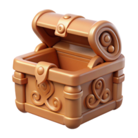 signature surreal Pandora's Box, intricately carved and slightly open, NO BACKGROUND with Transparent Background. impeccable png
