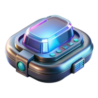 remarkable traditional Futuristic communication device, holographic display, sleek design. NO BACKGROUND with Transparent Background. masterfully captured png