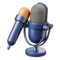 sumptuous joyful modern Professional microphone, studio recording equipment NO BACKGROUND with Transparent Background. high resolution png