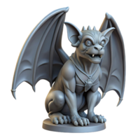 magnificent coastal Detailed gargoyle statue, gothic style, intricate wings, NO BACKGROUND with Transparent Background. studio quality png