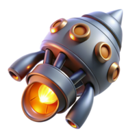 sumptuous timeless Spaceship engine nozzle with glowing exhaust ports NO BACKGROUND with Transparent Background. png