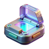 magnificent unforgettable Futuristic communication device with a holographic display. NO BACKGROUND with Transparent Background. png